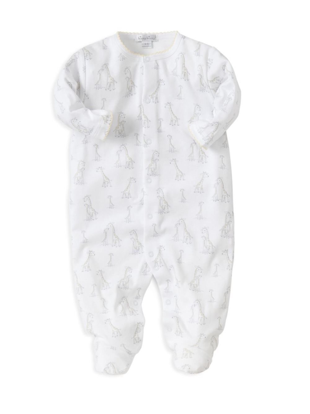 Kissy Kissy Giraffe Print Footie 3-6m